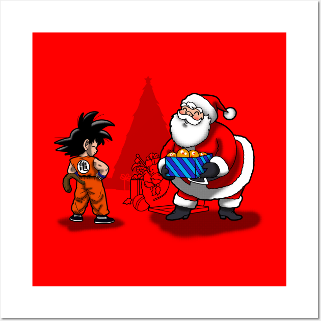 Christmas Wish Funny Anime Santa Claus Christmas Gift Wall Art by BoggsNicolas